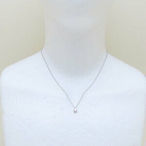 TIFFANY Solitaire Necklace Diamond Platinum